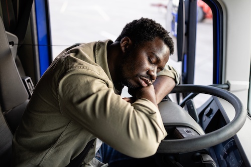 Truck Accident Fatigue Role Concept