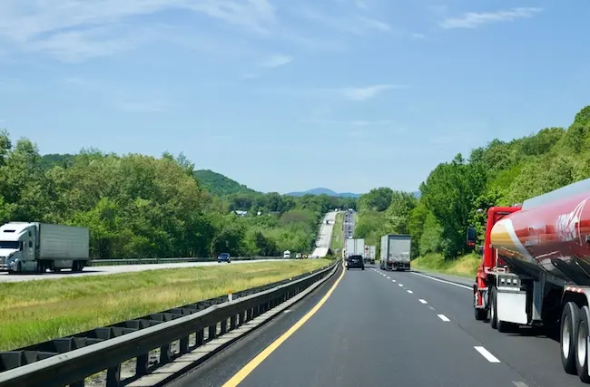 Trucks On Highway