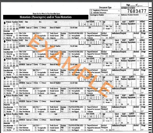 Tennessee Police Accident Report Driver Information