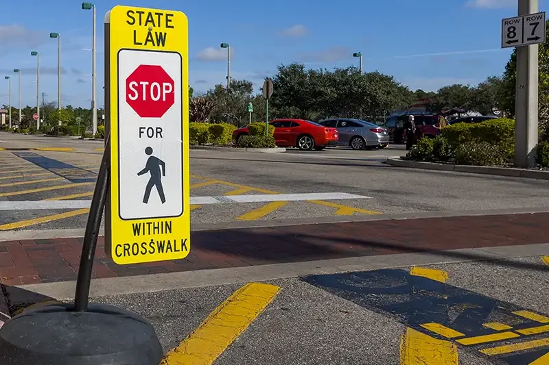 Ped crossing sign